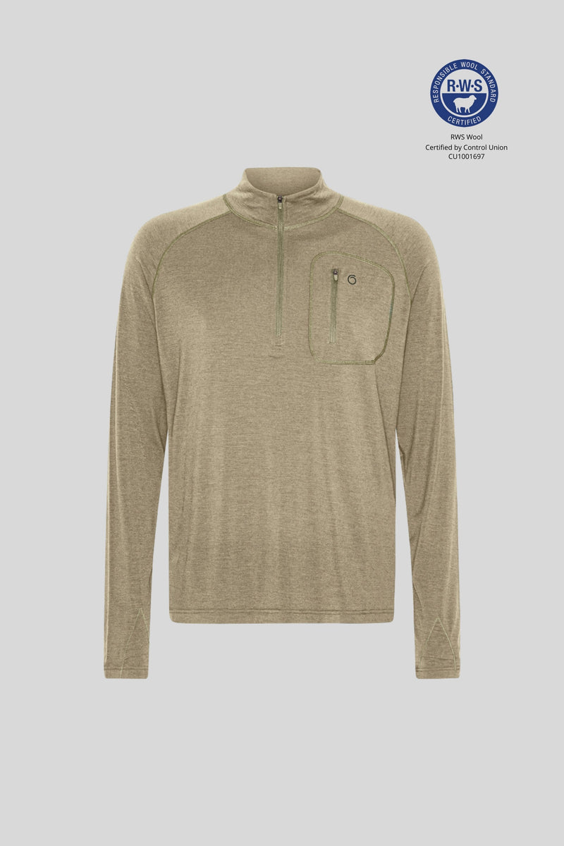 Superino Alling Half Zip Pale Khaki