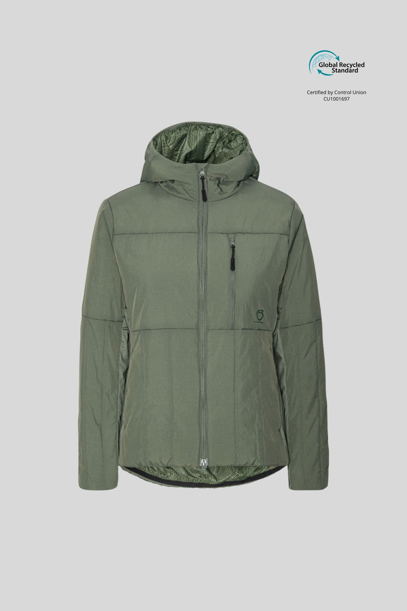 Fils Padded Jacket GeoMap Lark Green